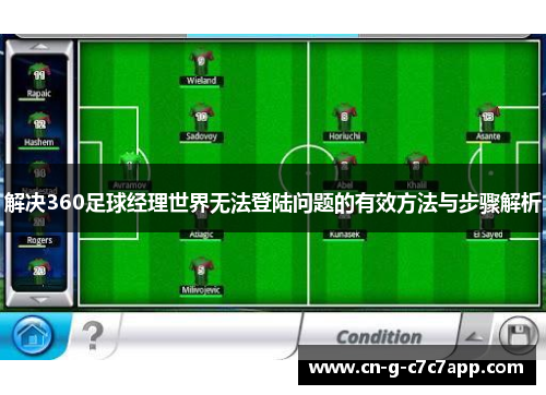 解决360足球经理世界无法登陆问题的有效方法与步骤解析